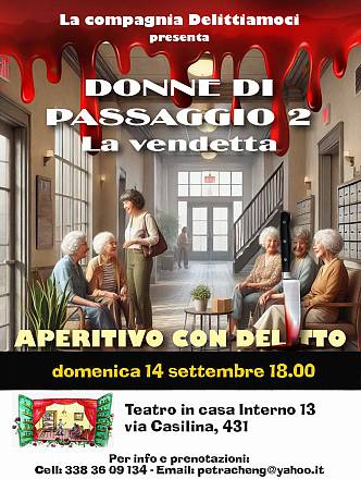 Aperitivo con delitto donne di passaggio